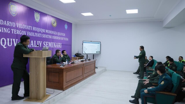 Improving the quality of investigations in the regions: Training and practical seminar in Surkhandarya