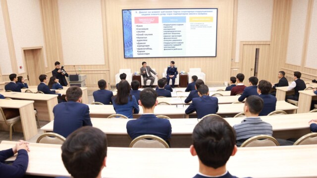 Youth and the culture of integrity: Akmal Burkhanov meets with academy students