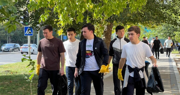 Плоггинг акцияси: талабалар атроф-муҳитни асрашга ҳисса қўшди