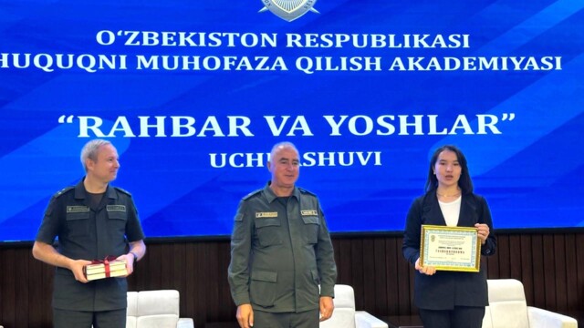 A meeting was held between the Head of the Law Enforcement Academy of the Republic of Uzbekistan and the students