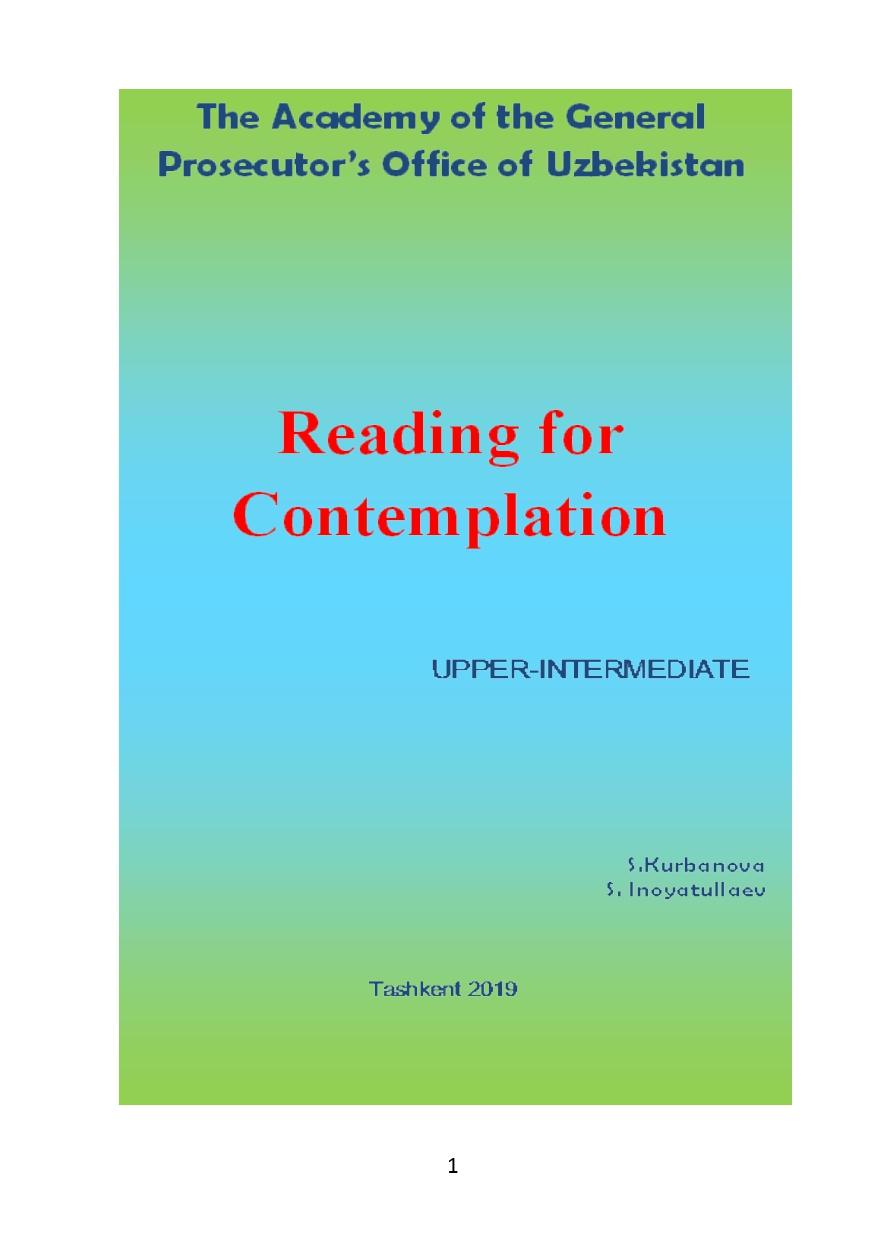 Reading for contemplation