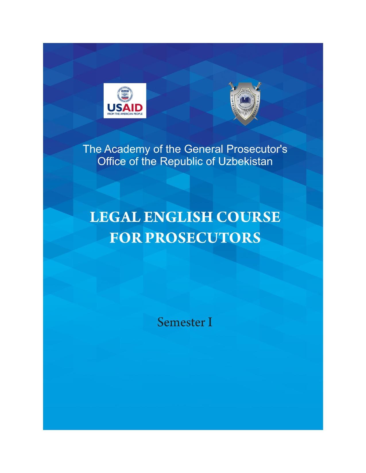 Legal English course for prosecutors